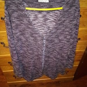 Grey knit sweater jacket